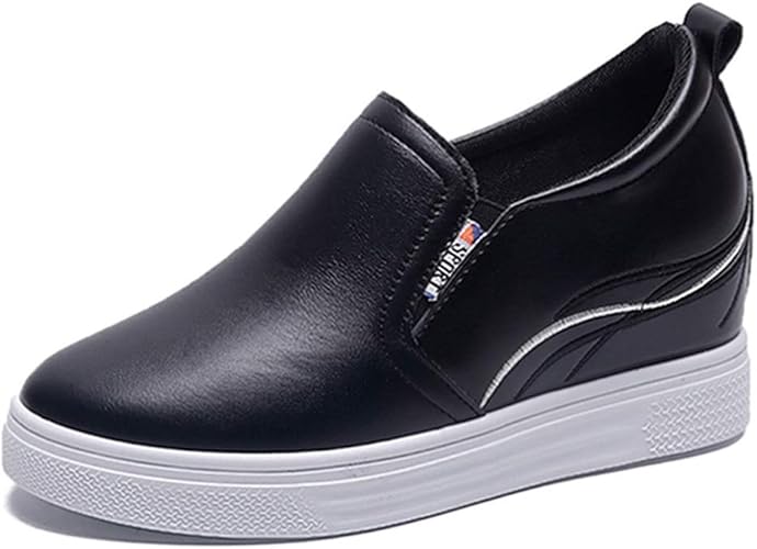 Amazon イノヤシューズ 厚底 軽量 スリッポン レディース インヒール スニーカー 黒 白 サイドゴム ローカット カジュアル おしゃれ 大きいサイズ シークレットシューズ 厚底 軽量 シンプル 無地 歩きやすい 疲れにくい イノヤシューズ ローファー スリッポン