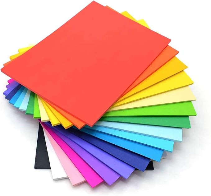 OFIXO 100 Pieces A4 Color Paper (10 Sheets of Each Color) for Art and Craft/Printing Purpose