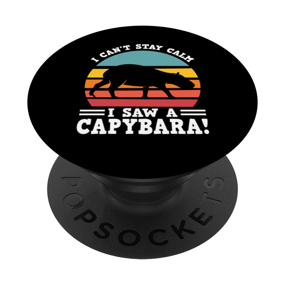 I can't stay calm I saw a capybara! capybara PopSockets Swappable PopGrip