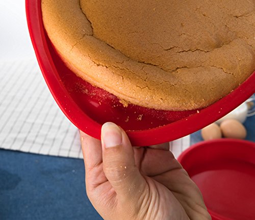 Aokinle 8" Silicone Baking Pan Non-Stick Bakeware Mold Cake Mold BPA-free FDA-Approved Round