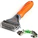 HATTIKO Pet Dematting Tool - 2 Sided Undercoat Rake for Easy Mats & Tangles Removing - Safe Grooming Comb & Deshedding Brush Set : dematting Brush &Toy for pet