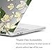 GMYLE MacBook Pro 13 Case 2018 2017 2016 Release A1989/A1706/A1708 With/Without Touch Bar, 3 in 1 Bundle White Floral Bloom Plastic Hard Case with Keyboard Cover & Felt Storage Pouch Bag