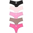 Victoria's Secret PINK Women's No Show Thong Underwear, Panties for Women, Multi Pack (XS-XXL)