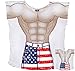Mens Stars And Stripes Muscle Guy Coverup T-Shirt #74