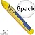 Irwin Strait Line 66406 Yellow Lumber Crayon 6-Pack