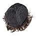 Ty.Hermenlisa 100% Real Virgin Brazilian Remy Human Hair Wigs for Black Women Natural Color Wavy Short Bobs Hairpieces with Elastic Strap, 66g, Copper Brown