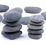 Skullis Black Rocks for Painting Kindness Rocks Crafting Party Pack Bundle River Stones for Painting Crafts - Natural Smooth Surface Rock Painting Arts(5pcs 1-2inch,5pcs 2-3inch,5pcs 3-4inch)