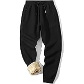 MACHLAB Men's Thermal Fleece Jogger Pants Sherpa Lined Sweatpants Winter Warm Thick Track Pants