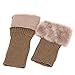Gellwhu 4Pairs Short Leg Warmer for Women Crochet Knitted Boot Socks Cuffs