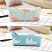 EuTengHao 4 Packs Pencil Case Holder,Canvas Designed Cute Animal Zipper Bag Student Pencil Pen Case Box,Makeup Brush Bag,Coins Bag,Multiple Storage Bag,Cosmetic Bag