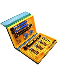 38 en 1 Premium Juego de destornilladores Herramientas de reparación Kit Fix iPhone Laptop Smartphone MacBook Xbox con Case