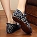 AvaCostume Womens Flower Painting Flats Mary Jane Qipao Dress Shoes, Blue 37