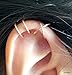 No Piercing Set Of Two Ear Cuffs For Upper Ear Cartilage,Fake Conch Earring, ear jackets- Sterling Silver, 14k Gold Filled.