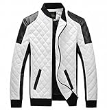 EASY Mens New Winter Faux Leather coat Thicken Jacket