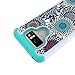 LG G6 Case,Suensan Dual Layer Armor Defender Protective Shock Absorbing with Hybrid Soft silicone and Hard PC Design Cover for LG G6 (Blue flowers)