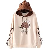 CBTRFASHION Youth Cute Cosplay Bear Rabbit Dinosaur Lace Hoodie Sweater Shirt Top Pullover