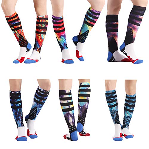 image for J'colour Knee High Socks, Mens Novelty Printed Elite Dri-Fit Comfort C