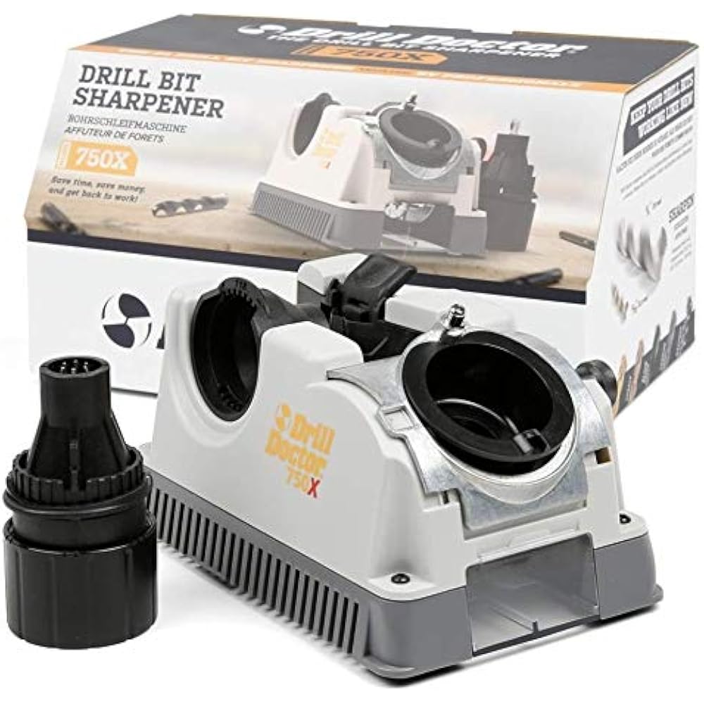 750X Jobber Drill Bits Sharpener For HighSpeed Steel, Masonry, Carbide