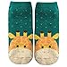Women Boy Girl Slipper Socks Winter Towels Fabric Warm Socks Cartoon Yellow Giraffe X1