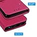 Compatible with Galaxy S8 Case, S8 Case Embossed Love PU Leather Case TPU Shock Bumper Detachable Magnetic Wallet Case with Slot Wallet Wrist Strap Cover for Samsung Galaxy S8 (Hot Pink)