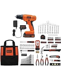 Black & Decker - Kit para proyecto de hogar, de litio, de 20 V, con 128 unidades accesorias.