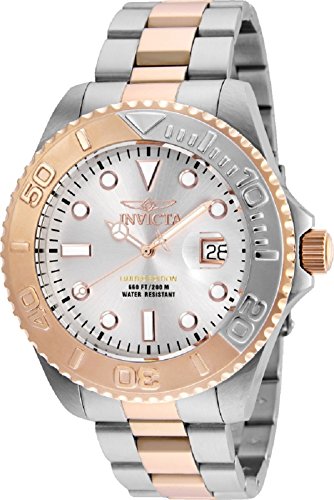 Invicta Men's 'Pro Diver' Quartz Stainless Steel Diving Watch, Color:Two Tone (Model: 24624)