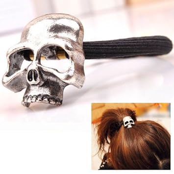 Punk Metal Crow Skull Skull Hair Tie Holder Headbands Punk Hair