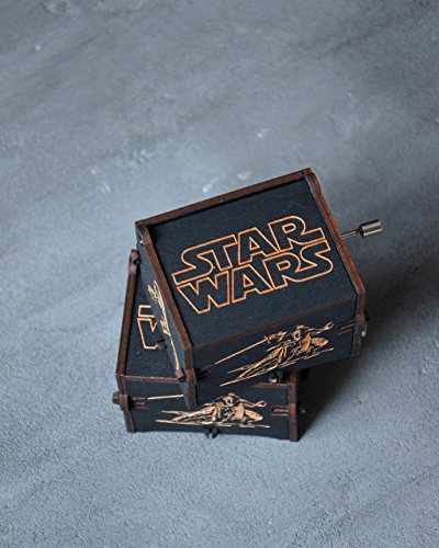 Musical Wooden Box Star Wars Gift Wood Anniversary Gift for Husband May the force be with you Music Box Main Theme Gift for Friend Dad Boyfriend