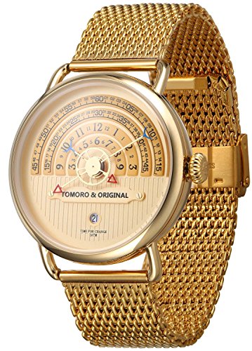 TOMORO Original Designer Men Vogue Unique Casual Clock Gold Luxury Male Date Quartz Creative Watch