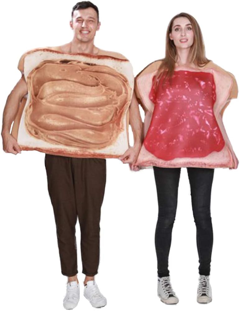 Amazon Com Couple S Peanut Butter And Jelly Costume Adult Clothing