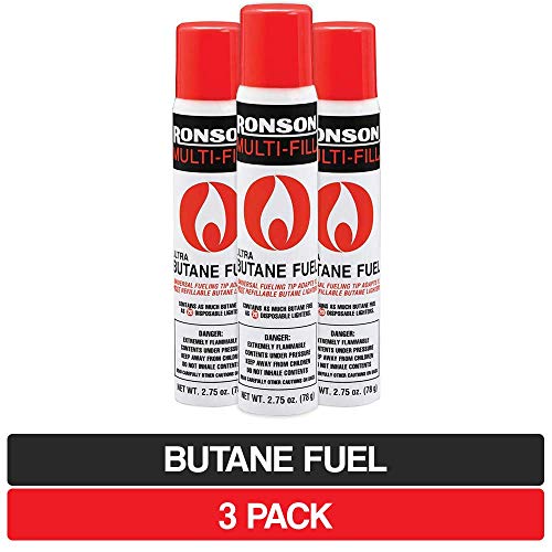 Ronson Multi-Fill Ultra Butane Fuel, 2.75 Ounces, Pack of 3