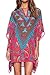 Azbro Women's Paisley Print Open Neckline Handkerchief-Hem Dress