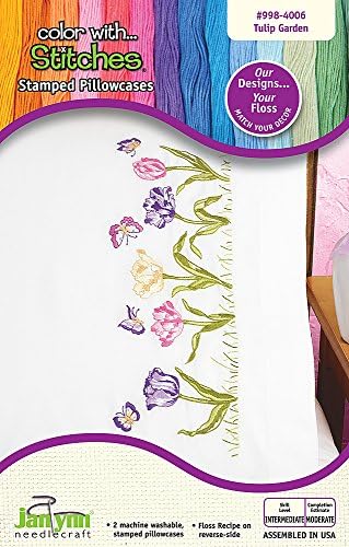 The Janlynn Corporation Tulip Garden Pillowcase Pair