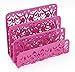 EasyPAG Carved Hollow Flower Pattern 3 in 1 Desk Organizer Set (Pink)