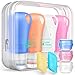 Silicone Travel Bottles, 3 oz Size containers for toiletries, Leak proof Travel Shampoo And Conditioner Bottles With Toothbrush and Cream Jars