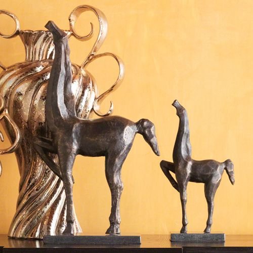 Global Views Bronze Cubist Horse Statue - Available in 2 Sizes, Small Statue