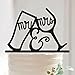 Mr and Mrs Wine Glass Cake Topper, Personalized Drinking Cup Wedding Birthday Party Cake Decoration