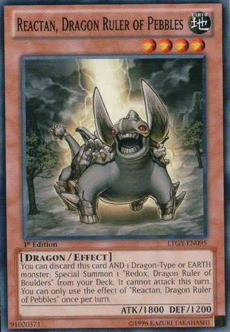 Yu-Gi-Oh! - Reactan, Dragon Ruler of Pebbles (LTGY-EN095) - Lord of the Tachyon Galaxy - Unlimited Edition - Common