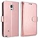 Note 4 Case, LK Galaxy Note 4 Wallet Case, Luxury PU Leather Case Flip Cover with Card Slots & Stand For Samsung Galaxy Note 4, ROSE GOLD