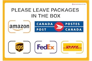 Ignixia Package Delivery Sign with Canada Post, (Pack of 02) 鶹, DHL, UPS Delivery sign for Delivery Box Size 10 x 7 Inch