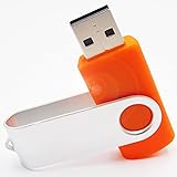 Swivel USB Flash Drives Memory Sticks Thumb Drive Pen jumpdrive U Disk for Pupil & Students (1GB Orange)