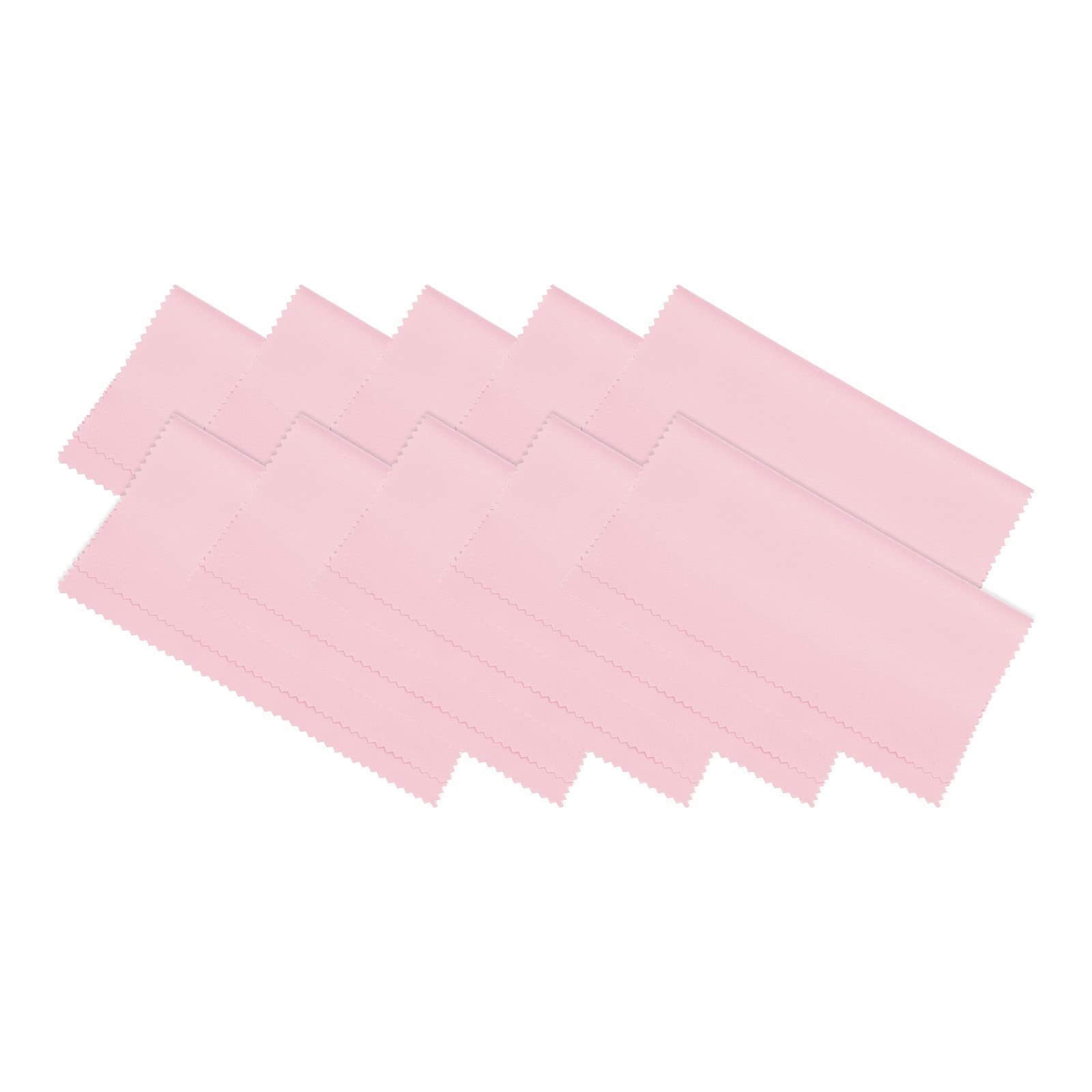 PATIKIL Eyeglass Microfiber Cleaning Cloth 7"x6", 10 Pack Glasses Cleaning Cloth Soft Wipe Screen Cloth for Camera Lens Eyeglasses Screens in Individual Vinyl Pouch, Pink