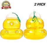 Wasp Trap 2 PACK Bee Traps Jar Hornet Trap Yellow Jacket Trap Attracts Hornets Yellow Jackets Bees Wasps Yellow Jackets Traps Plastic Wasp Trap Catcher Beehive Wasp Trap with Sugar Water Not Included