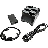 4-Slot Battery Charger for Zebra MC9300, MC9400 Android Barcode Scanners | Includes Power Supply | Charges BT-000370-00, BTRY-MC93-STN-01 + Alternates | Replaces SAC-MC93-4SCHG-01 (Renewed)