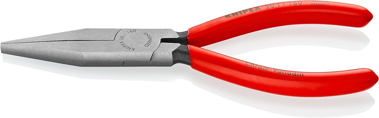 KNIPEX Long Nose Pliers with Plastic Coating 160 mm, 30 11 160