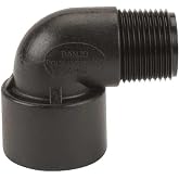 Banjo SL075-90 Polypropylene Pipe Fitting, 90 Degree Street Elbow, Schedule 80, 3/4" NPT Female x NPT Male