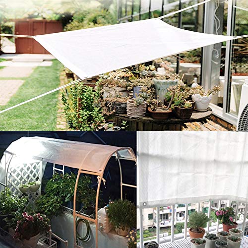 Sonnenblende Balkon Weiß 6 X 8 M, Wasserdurchlässig Sonnensegel Nach Maß, Robust Und Stabil Pergola Sonnenschutz… – Bild 7