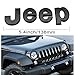 Luckily Metal for Jeep Logo Emblem+4X4 Emblem Car Sticker for all Jeep and SUK（Black）