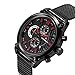 Watch, Luxury Business Casual Watches Waterproof Quartz Analog Wrist Watch, with Black Stainless Steel Mesh Band, Good Gift for Family and Friends