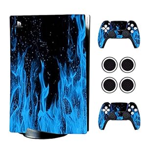 PS5 Skin Stickers Full Body Vinyl Skins Wrap Decals Cover for Playstation 5 Console and 2 Controllers with 4 Pcs Thump…